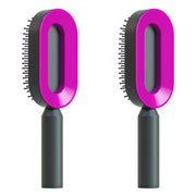 Self Cleaning Hair Brush Anti-Static Scalp Com