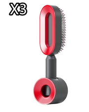 Self Cleaning Hair Brush Anti-Static Scalp Com