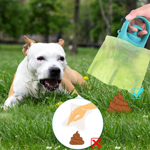 Portable Dog Pooper Scooper With Bag Dispenser Shovel