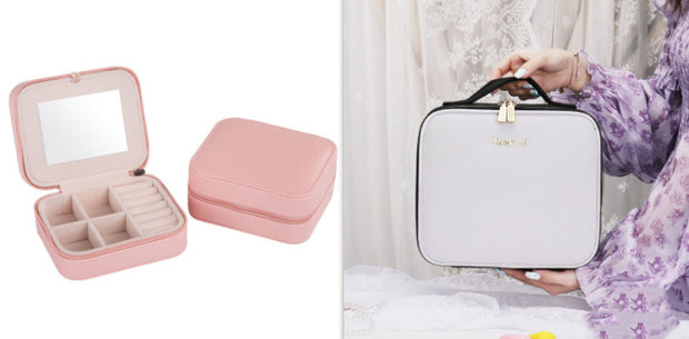 Smart LED Makeup Case with Mirror Large Travel Cosmetic Bag
