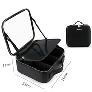 Smart LED Makeup Case with Mirror Large Travel Cosmetic Bag