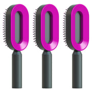 Self Cleaning Hair Brush Anti-Static Scalp Com