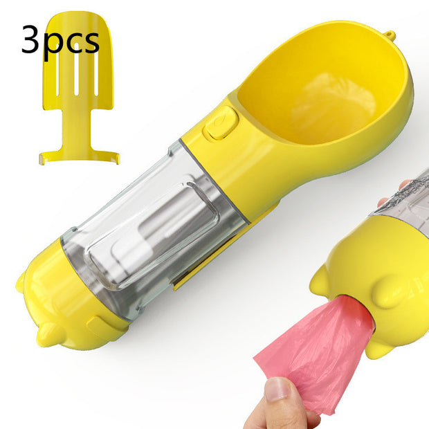 Portable 3‑in‑1 Dog Water Bottle Feeder and Bag