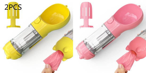 Portable 3‑in‑1 Dog Water Bottle Feeder and Bag