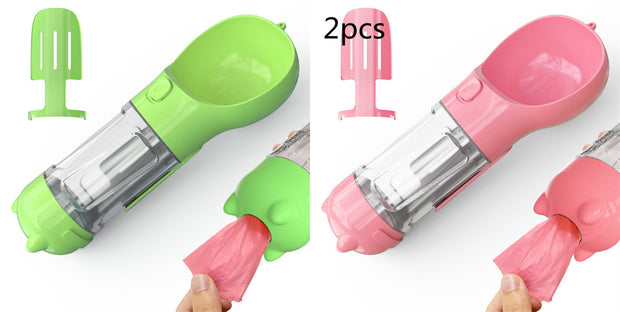 Portable 3‑in‑1 Dog Water Bottle Feeder and Bag