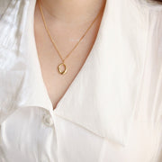 Circular Hollow Geometric Irregular Necklace
