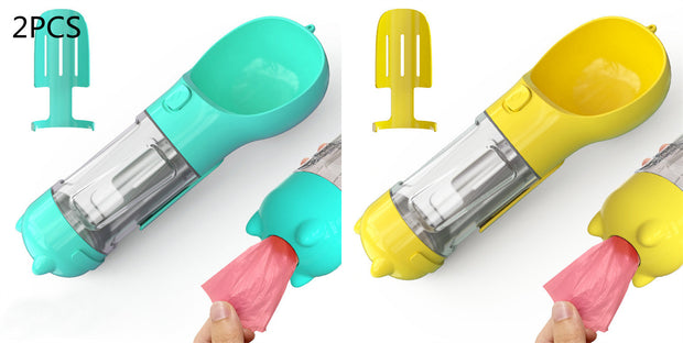 Portable 3‑in‑1 Dog Water Bottle Feeder and Bag